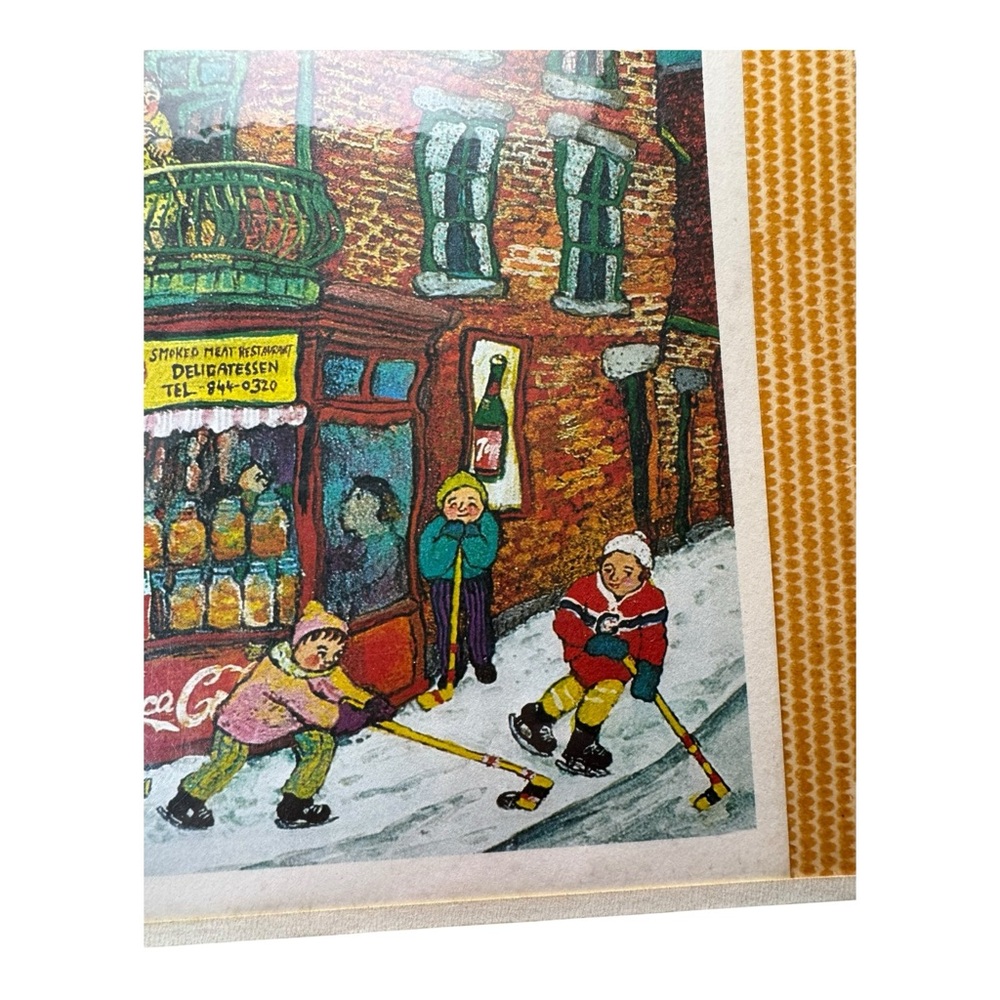 Vintage Miyuki Tanobe Montreal Street Scene Meat Deli Art Print 8x9 Coca Cola - Picture 4 of 9